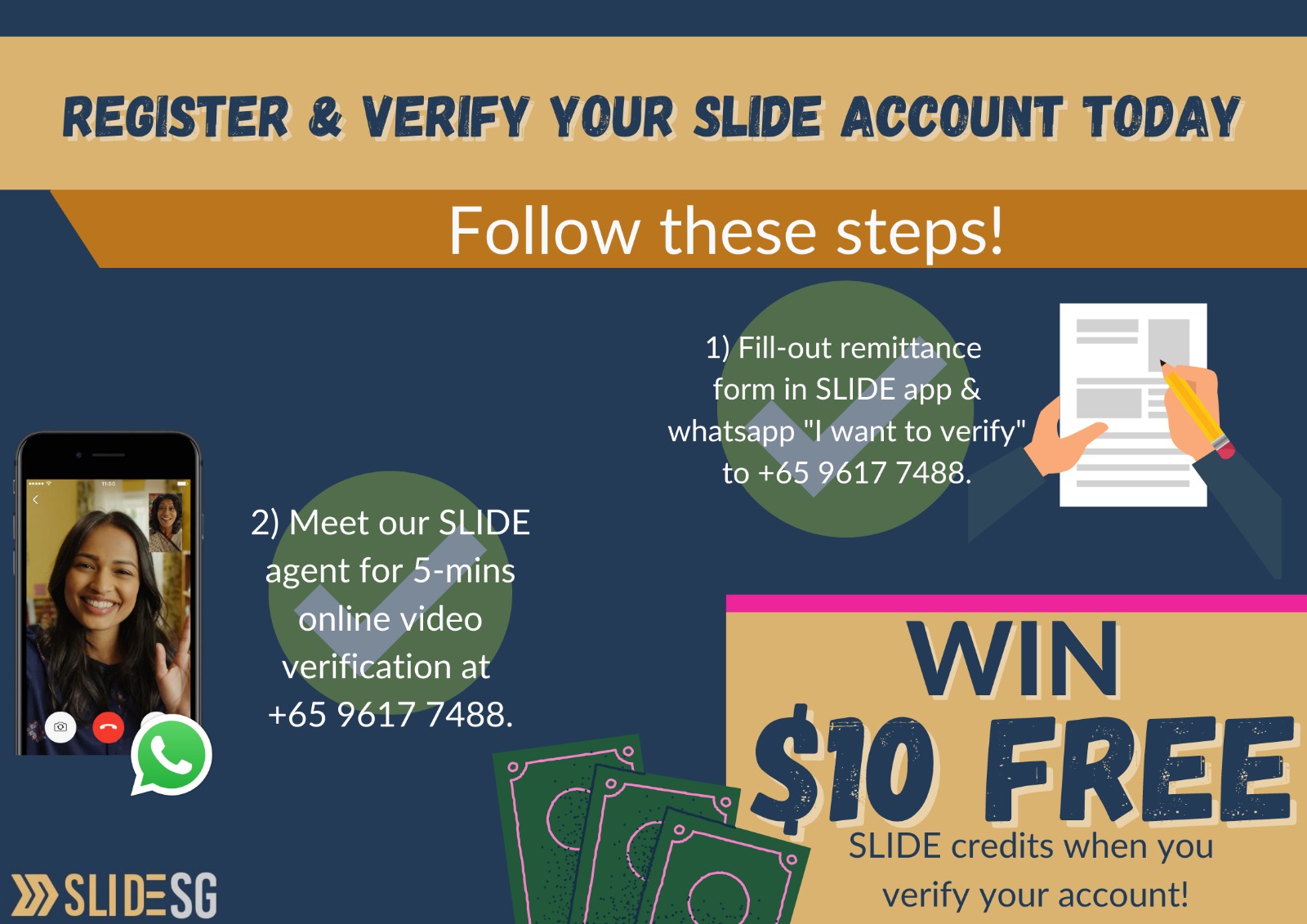 poster of SLIDE verification promo to get $10